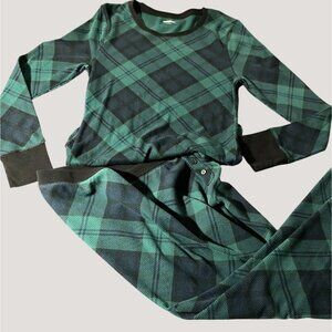 Old Navy Blue & Green Plaid Thermal Long Johns Set XL